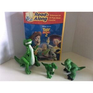 Disney Toy Story Rex Dinosaur Figure Trio & CD Read along READ Description